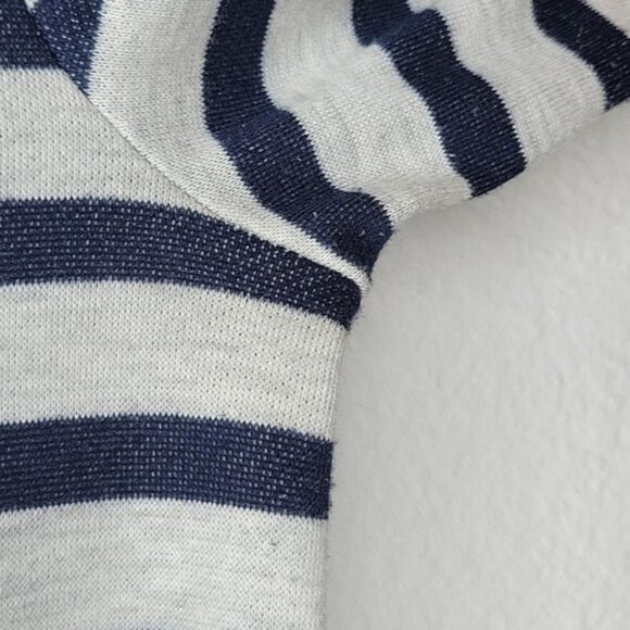 Mama Licious Maternity Blue Gray Long Sleeve Striped Crew Neck Mini Dress size S - Picture 5 of 12